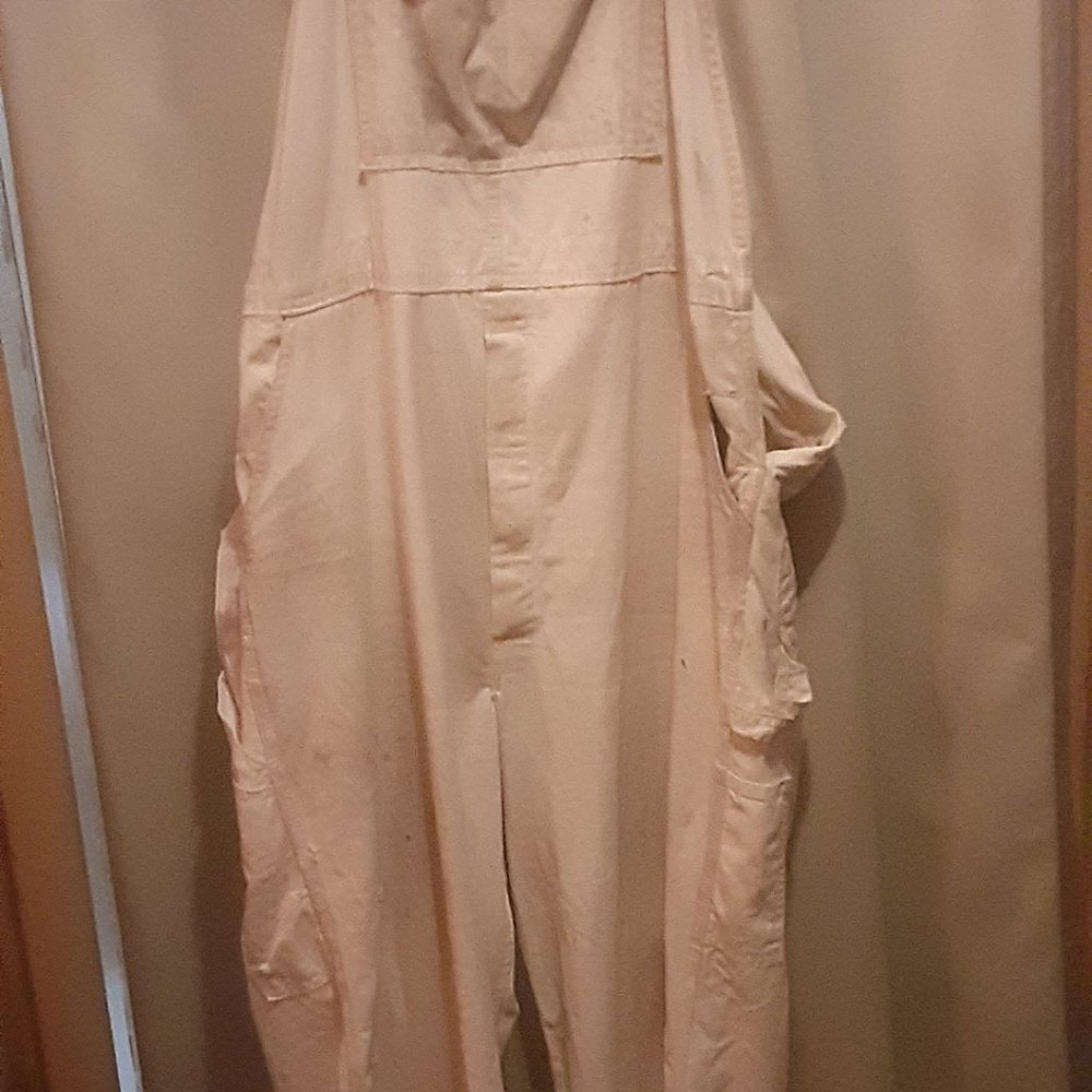 Dickies white bib overalls